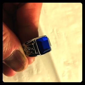 Sterling Silver ring with blue stone